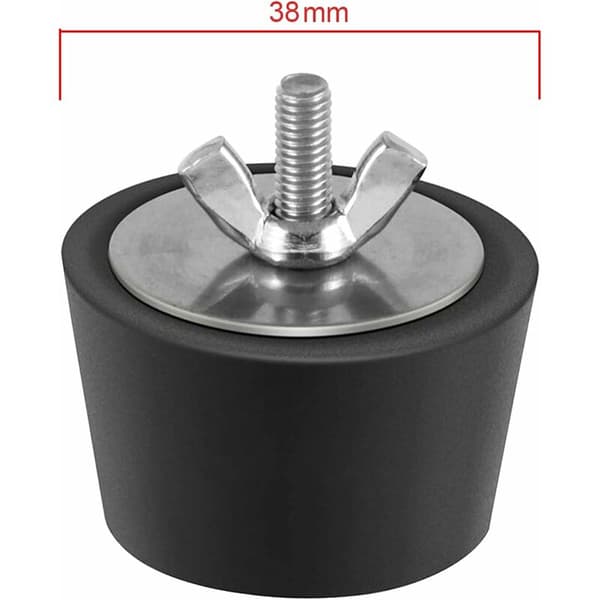 2-delt poolprop-sæt, 32-38 mm diameter, vintergummipropper med rustfri bolte, frostvæske til vinteren