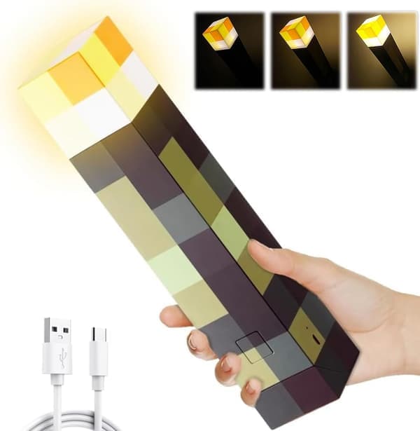 This LED wall light has three adjustable brightness levels. It can be mounted on the wall or held in hand and is charged via a USB interface.(Ho)