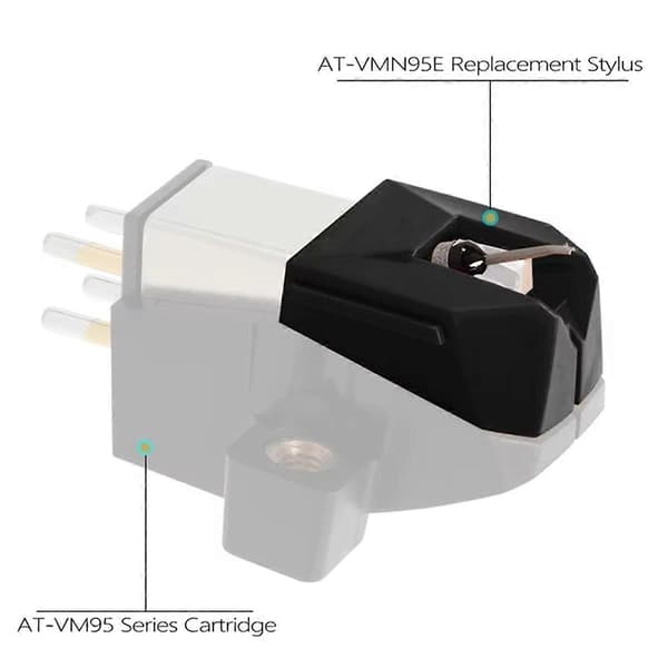 Replacement Needle Pickup Audio Technica ATLP120 VMN95E 95EN 95ML 95SH 95SP with brush