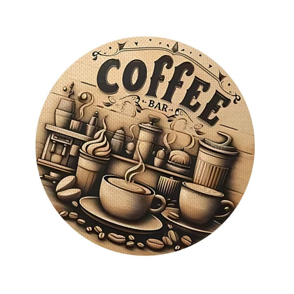 Set of 4 Heat-Resistant Non-Slip Coffee Cup Coasters - Polyester Drink Mats for Home Use