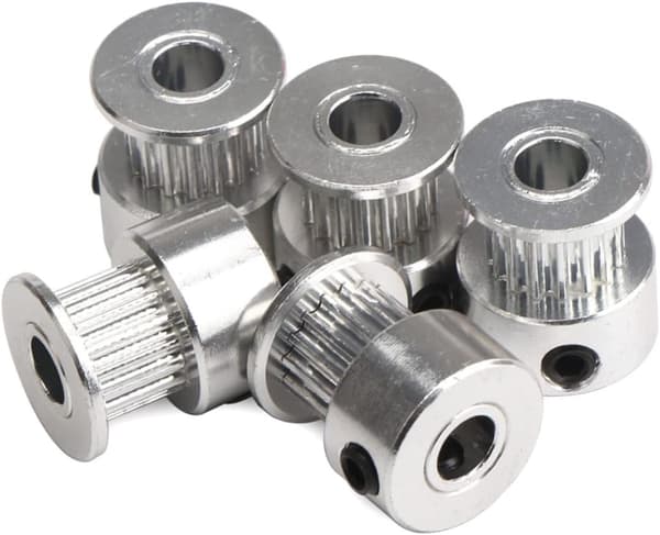 10 stk. aluminiumsremskiver med tænder til printer Reprap Mendel Prusa tandremskive