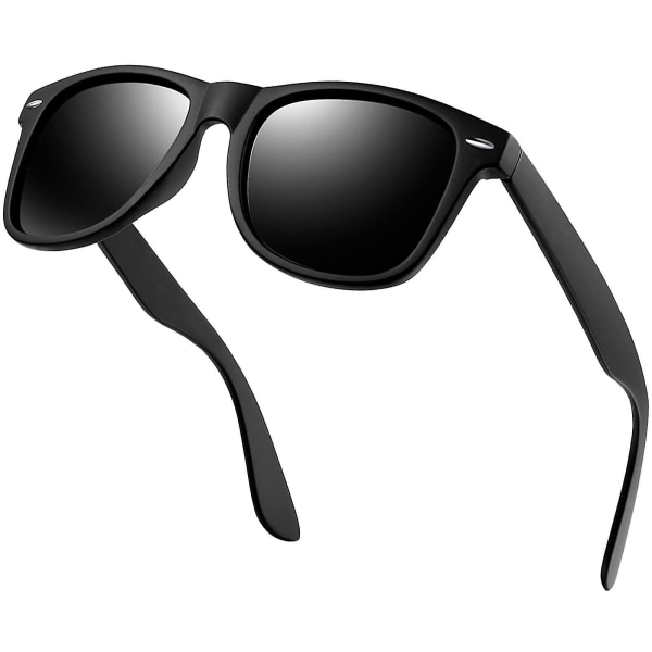 Unisex polariserade solglasögon med Uv400 skydd, vintage/retro rektangulär stil, klassiska unisex körglasögon