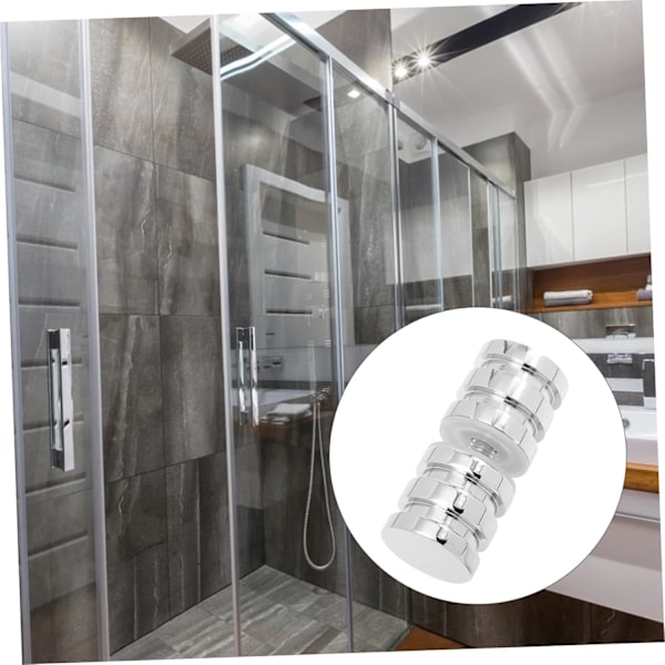 Integrated and practically designed bathroom door handle for shower and