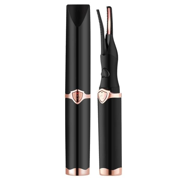 Heated Eyelash Curler, 2-in-1 Eyelash Curler with Built-in Comb and 3 Temperature Settings