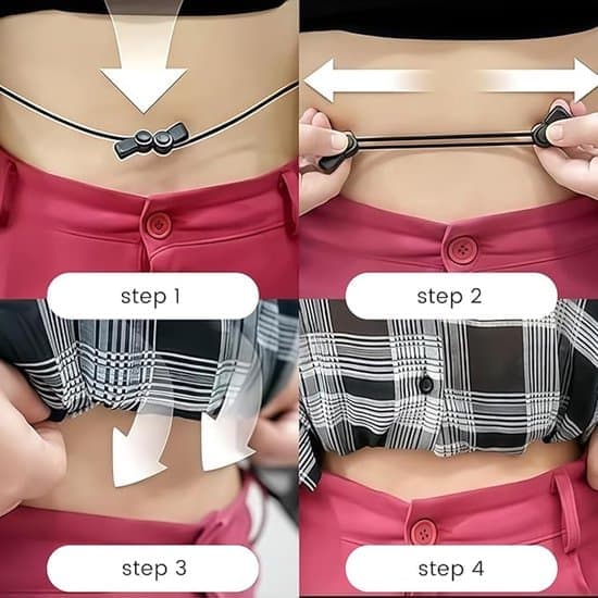 Garment Drawstring (3-pack) - Adjustable Elastic Waist - 91 cm Circumference - For Sweaters, T-shirts, and Loose-fitting Tops - No Sewing Required