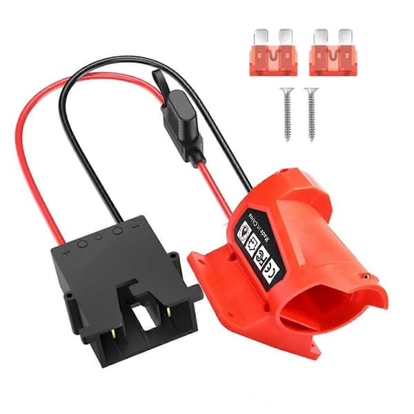 Batteriadapter til 12V M12-batteri til gør-det-selv-køretøj, robotik, RC-legetøj, sort stik