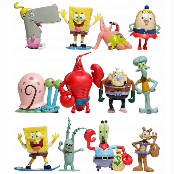 13 st Svampbob Fyrkant Actionfigurer Set