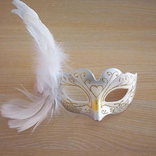 Halloween Halvmask Barn Show Festival Party Toddler Mask 11h RoserödVit White