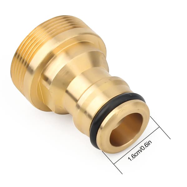 Universal Mixer Tap Connectors - Hose Adapter - Quick Connector - Garden Hose Fitting (Male Thread, Gold)