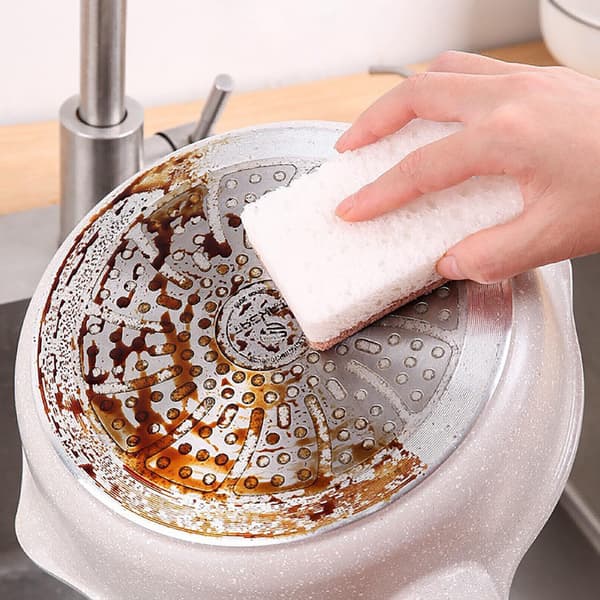 Natural Kitchen Sponge, 24-pack, Double-Sided Kitchen Sponge for Dishwashing, Non-Stick Pans, and for Cleaning Kitchen and Bathroom