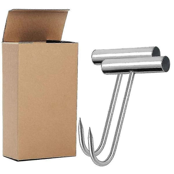Stainless Steel 8 Inch Hooks T-Handle Meat Bone Hook for Kitchen Butcher Restaurant BBQ Tool