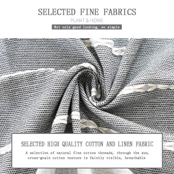 Simple Modern Stripes Tablecloth Tassel Tablecloth Cotton Linen Elegant Tablecloth Washable Tablecloth (Grey Stripes, Rectangular/Oval, 140x180cm) 55×170inch 55×170inch