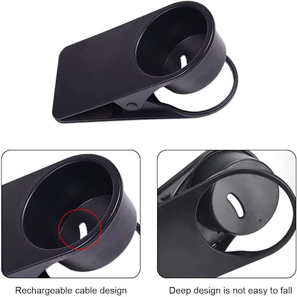 Drikkekoppholder Clip Multifunksjonell Kantkoppholder Clip Design Drikkeklips