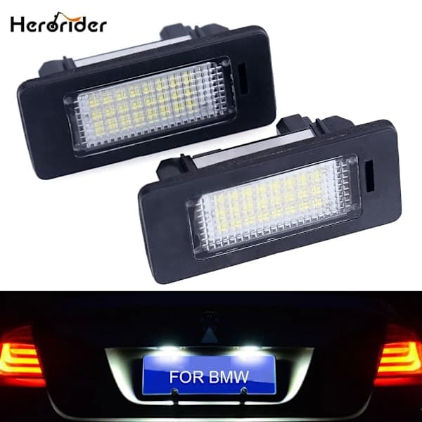 2 stk BM-W E39 E60 Nummerpladelys 6000k Hvid Ingen Fejlmeddelelse Led Nummerpladelys Til BM-W E90 E91 E92 E61 E60 E70 E71-FF-