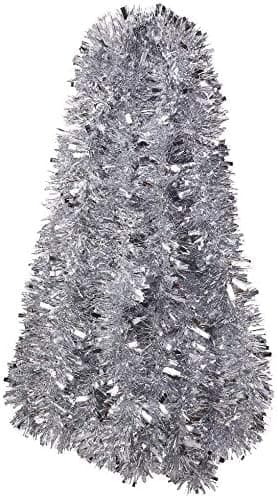 2M Sølv Jul Tykk Glittergirlander for Juletrepynt