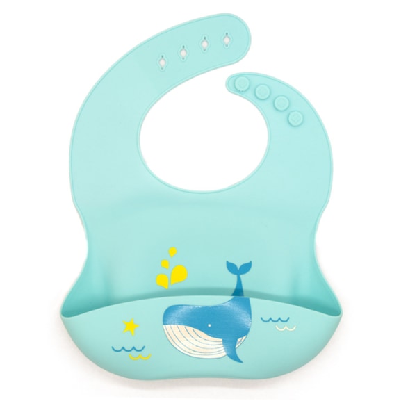 Silikon baby tørkes enkelt av - Komfortabel myk vanntett smekke holder flekker av, sett med 5 farger
