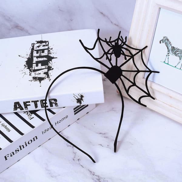 Halloween Spider Web Headband, Halloween Headband Spider Web Fascinator Black Spider Headpiece