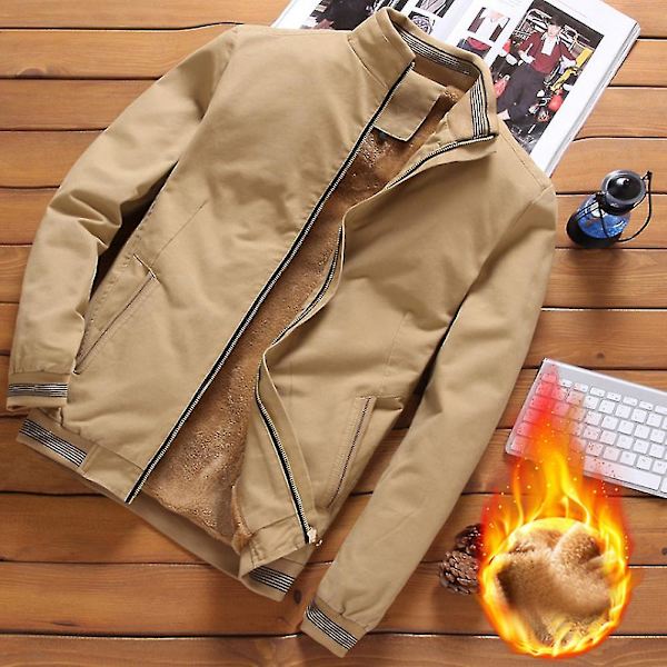 Herrar Jackor Vinterjackor Mode Casual Rockkläder För Män Slank Stå Krage Rock Ny XL XL