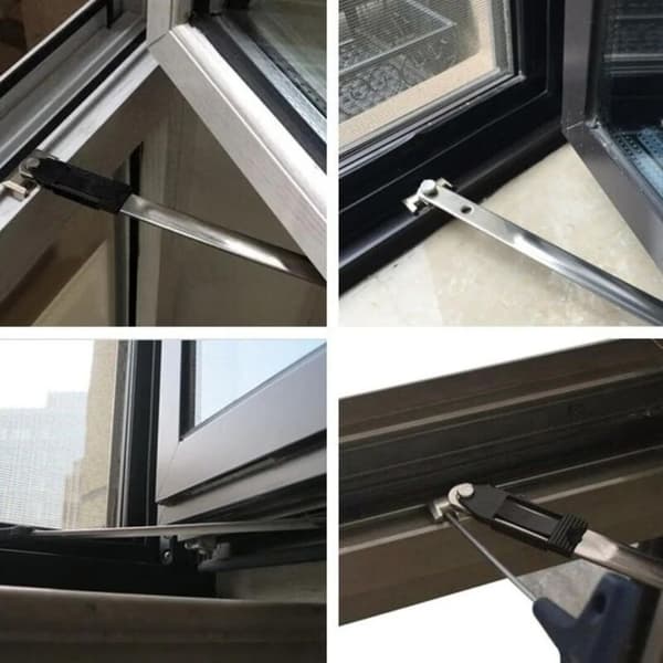 Stainless Steel Window Restrictor - Drill-Free Locking - Compatible with uPVC, Aluminum - Window Wind Stop