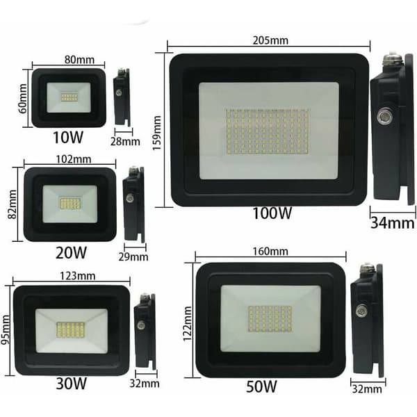 30W LED Floodlight Outdoor, Spotlight, Wall Lamp, IP68 Waterproof Garden Lighting