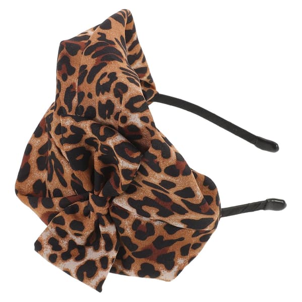 Leopardprint-hårbånd til kvinder, bredt åndbart hårtilbehør med dyremønster, elastisk indpakning egnet til daglig brug og modestyling
