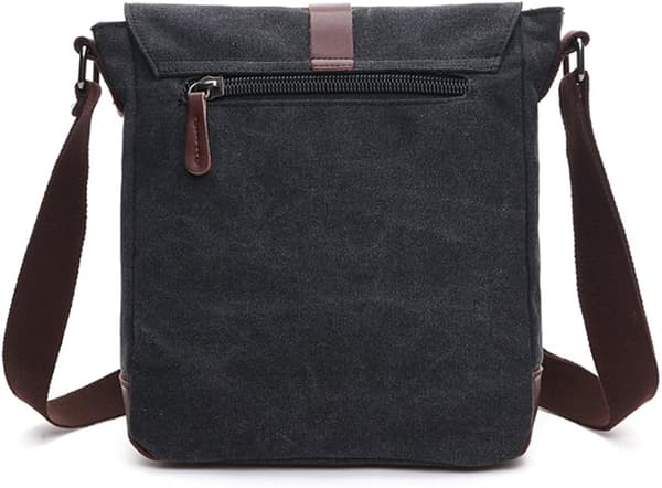 Herr Canvas Axelväska (Svart) Messenger Bag Canvas Väska Axelväska
