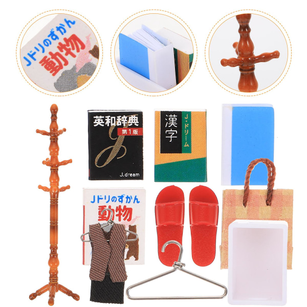 Dekorationsböcker Dockböcker Förvaringslådor Böcker Dekoration Tyg Hängare Dockklänning Kostym Blandade Färger 8,5X2X2CM Assorted Color 8.5X2X2CM