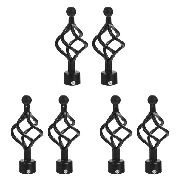 6 Pcs  Decorative Curtain Rod End Curtain Rod Head Plug Window Curtain Rod Finals6 pcs15x6cm