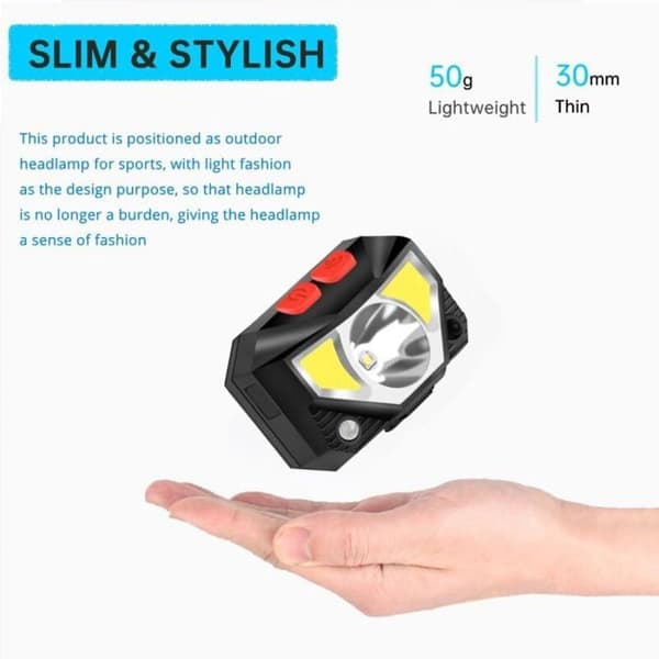 Headlamp - OTHER - 2 pcs - USB Rechargeable - 1500 lumens - IP65 waterproof