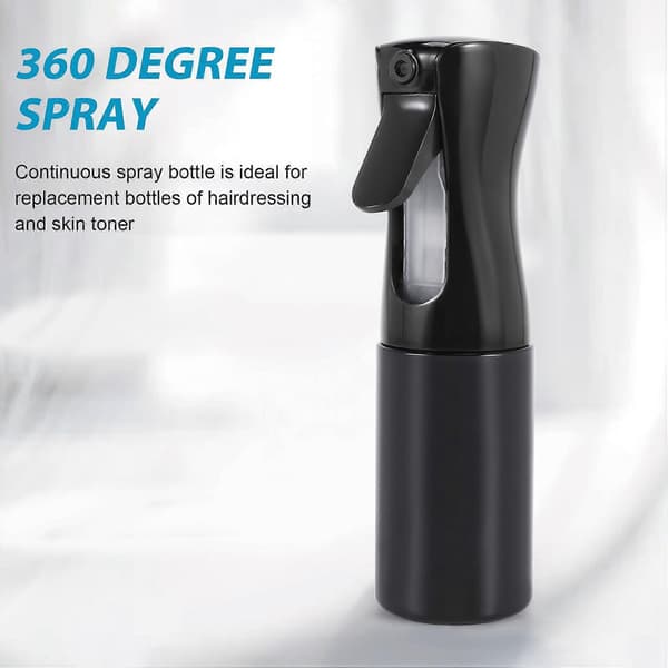 Hiussuihkepullo, jatkuva vesisuihkepullo aerosolisumutin - 150 ml, musta