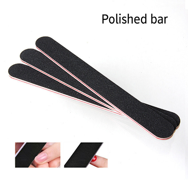 Neglefil 5 stk. Professionelle dobbeltsidede grit-neglefile Emery Board Sort Manicure Pedicure Værktøj og Neglebufferfiler