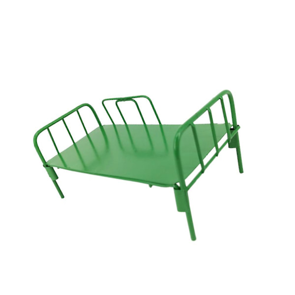 Simulerad Sängmodell Soldat Sovsal Sängstil Skrivbordsleksaker Fotolayout Rekvisita Järn Dekorationer Green 16*8*7cm