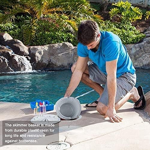 Skimmer Basket Compatible with Hayward Automatic Skimmers with Handle Replaces (2 Pcs)