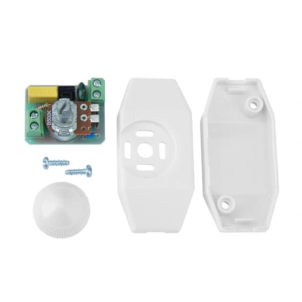 Rotationsdimmer med vit 220-230V-kabel, tryckknapp för dimbara LED-lampor
