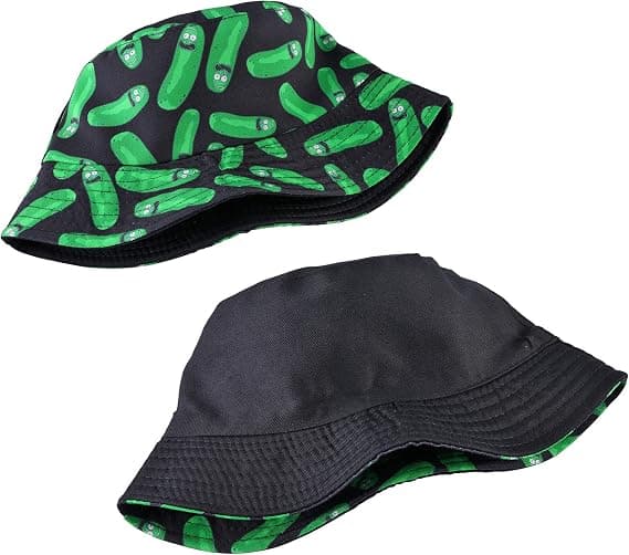 Unisex vendbar spandhat med tryk, dobbeltsidet bomuldssolhat, fiskerhat