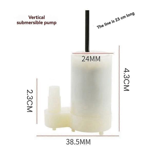 8 Pcs White Silent Mini Submersible Pumps for DC3V 5V for Computer Water Cooling USB Powered