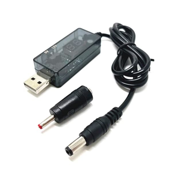 5V - 9V/12V USB - DC 5.5x3.5mm Virtajohto USB 5.5x2.1mm