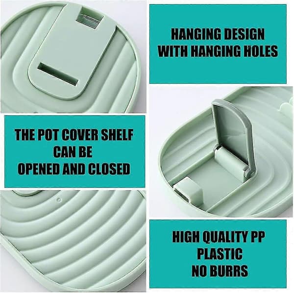 Spoon Rack, 2 Pieces Pot Lid Holder, Spatula Rack, Pot Lid Holder for Kitchen Utensils, Dinnerware, Pot Lids