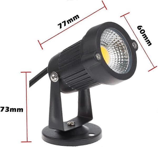 1 pc Cob LED 5W Spotlight Adjustable Garden Lighting Patio Lighting, 4000k, Warm White