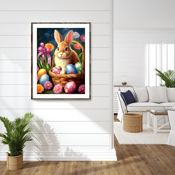 Easter, 5D Diamond Painting Kit Animal Rabbit, 30x40 cm (Style 14)