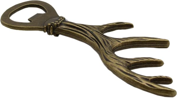 This alloy bottle opener, shaped like a deer antler, is suitable for home, kitchen, bar, and is also an excellent gift.