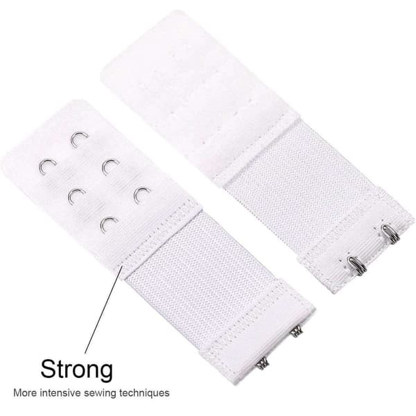 3-pack Bra Extenders - Black, White, Beige - 2 Hooks multifärg multicolor
