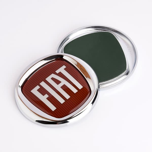 Fiat FM0494S1 3D-logo erstatningsdekal for 500 (diameter 12CM)