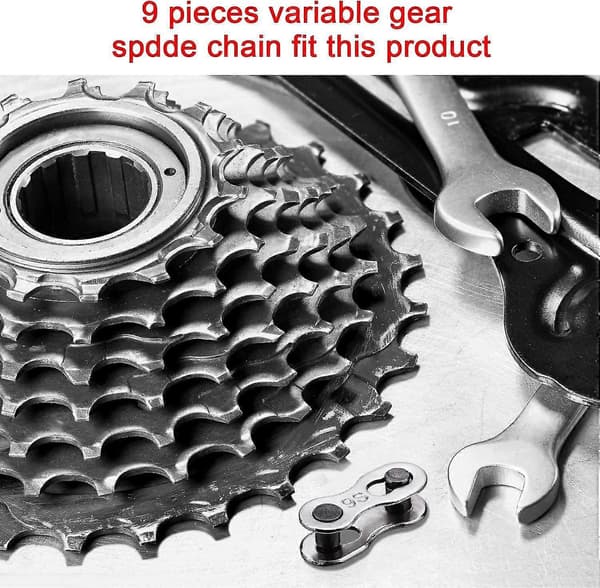 8 Pairs Bike Chain Links for 9-Speed Chain, Silver, Reusable
