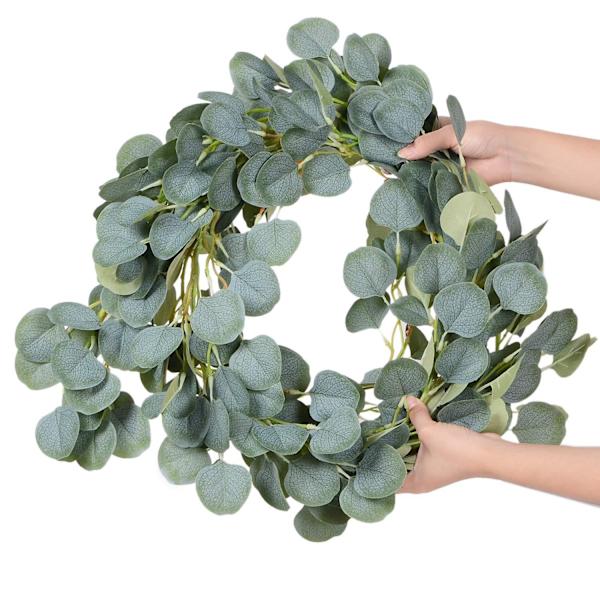 2M Eucalyptus Grønt Eucalyptus, Silke Grønt Eucalyptus Blade Ranker, Falsk Eucalyptus med Falske Blade