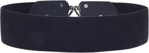 Dam Vintage Bred Elastisk Stretch Midjebälte Retro Cinch Bälte