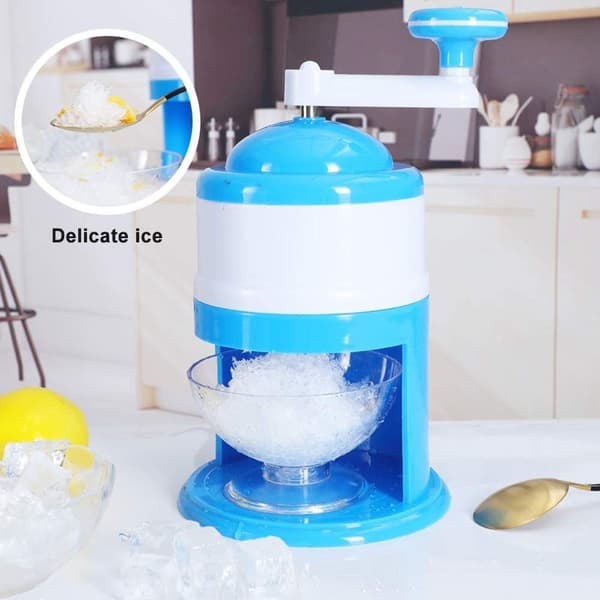 Manual Ice Shaver, Hand Crank Snow Cone Machine Ice Crusher Household Kitchen Tool