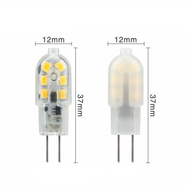10 stk G4 LED-pære, 6000K hvit, ikke-dimbar, utskiftbart deksel