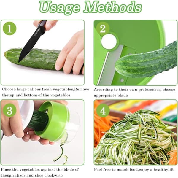 Spiralizer håndholdt grønnsaksspiralizer potetspiralizer for gulrøtter frukt agurker squash