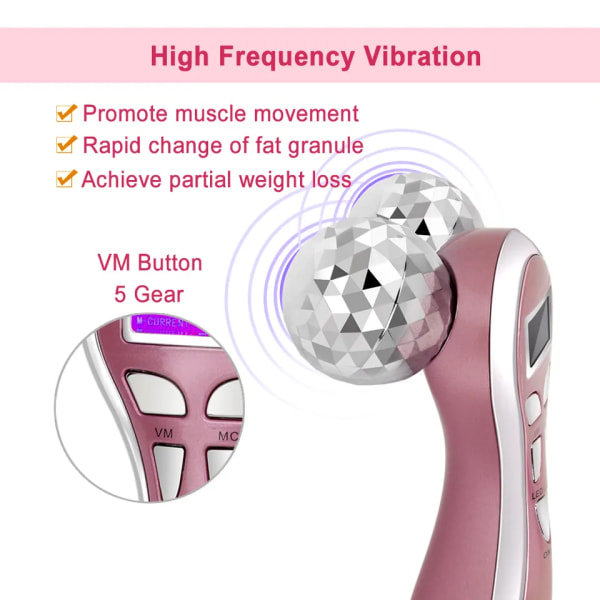 Face Massager Ansigts Elektrisk 4D Roller og Shape Arm Øjen Næse Massager Hudplejeværktøjer